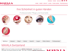 Tablet Screenshot of mavala.de